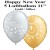 Luftballons Silvester, Motiv: Happy New Year, silber/gold, 5 Stück