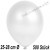 Luftballons Latex 25-28 cm Ø,  Metallic Weiß, 500 Stück