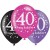Luftballons, Latexballons Pink Celebration 40 zum 40. Geburtstag, 6 Stück