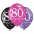 Luftballons, Latexballons Pink Celebration 80 zum 80. Geburtstag, 6 Stück