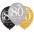 Luftballons, Latexballons Sparkling Celebration 80 zum 80. Geburtstag, 6 Stück