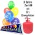 Helium- Einwegbehälter mit 30 Geburtstagsballons zum 40.