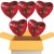 Beste Mama der Welt! 5 Stück rote Herzluftballons aus Folie mit Ballongas-Helium zum Muttertag