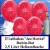 Midi-Set, Luftballons zur Hochzeit steigen lassen, 25 Hochzeitsluftballons in Rubinrot, Just Married, mit Helium
