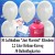 Luftballons zur Hochzeit steigen lassen, Helium- Einwegbehälter mit 30 Luftballons in Elfenbein "Just Married" und Ballonflugkarten