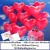 Luftballons zur Hochzeit steigen lassen, Helium- Einwegbehälter mit 50 Herzballons Alles Gute zur Hochzeit Rot und Ballonflugkarten