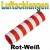 Luftschlangen Rot-Weiß, 1 Rolle