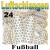 Fussball Luftschlangen, 24 Rollen, Jumbo