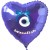 Türkisches Auge, Masallah, Luftballon aus Folie, Blau, mit Helium, zur Geburt eines Jungen