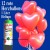 Herzballons Super-Mini-Set, 12 rote Hochzeitsballons mit Helium