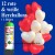 Herzballons Super-Mini-Set, 12 rote und weiße Hochzeitsballons mit Helium