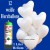 Herzballons Super-Mini-Set, 12 weiße Hochzeitsballons mit Helium