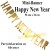Mini Buchstabengirlande Happy New Year, Letterbanner, Silvester Dekoration