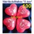 Herzluftballons, Mini-Herzballons Ti Amo, 100 Stück, Rot