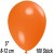 Luftballons Mini, Orange, 100 Stück, 8-12 cm 