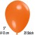 Luftballons Mini, Orange, 25 Stück, 8-12 cm 