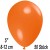 Luftballons Mini, Orange, 50 Stück, 8-12 cm 