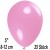 Luftballons Mini, Rosa, 25 Stück, 8-12 cm 