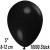 Luftballons Mini, Schwarz, 10000 Stück, 8-12 cm 