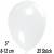 Luftballons Mini, Transparent, 25 Stück, 8-12 cm 