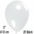 Luftballons Mini, Weiß, 25 Stück, 8-12 cm 