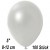 Luftballons Mini, Metallicfarben, Weiß, 100 Stück
