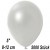 Luftballons Mini, Metallicfarben, Weiß, 5000 Stück