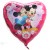 Luftballon Minnie & Mickey Mouse Love, Shape, Herz-Folienballon mit Ballongas