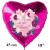 Mami ist die Beste! Herzluftballon in Pink aus Folie ohne Helium zum Muttertag