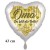 Oma - Du bist die Beste! Herzluftballon, satinweiß, 43 cm, aus Folie