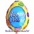 Osterei-Luftballon, Happy Easter, frohe Ostern, ohne Helium