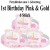 Partyhütchen 1st Birthday Pink & Gold  zum 1. Geburtstag eines Mädchens, 6 Stück