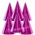Holografische Partyhütchen, pink, 10 cm x 17 cm, 6 Stück