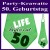 Party-Krawatte zum 50. Geburtstag, life begins at 50, Grün