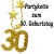 Partykette zum 30. Geburtstag, gold