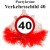 Partykrone zum 40. Geburtstag, Tiara Verkehrsschild 40