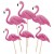 Deko-Picker Flamingo, 6 Stück, Party-Tischdekoration