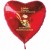 Personalisierter Folienballon zur Konfirmation, inklusive Namen des Konfirmationskindes, Herzballon mit Helium