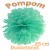 Pompom, Dunkelmint, 25 cm