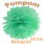 Pompom, Mintgrün, 25 cm