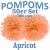 Pompoms, Apricot, 25 cm, 50er Set