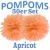 Pompoms, Apricot, 35 cm, 50er Set