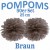 Pompoms, Braun, 25 cm, 50er Set