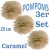 Pompoms, Caramel, 25 cm, 3er Set