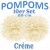 Pompoms, Créme, 25 cm, 10er Set