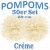 Pompoms, Créme, 25 cm, 50er Set