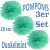 Pompoms, Dunkelmint, 25 cm, 3er Set