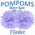 Pompoms, Flieder, 25 cm, 10er Set