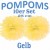 Pompoms, Gelb, 25 cm, 10er Set