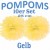 Pompoms, Gelb, 25 cm, 10er Set